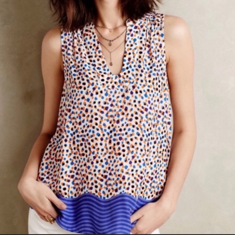 Anthropologie Multicolor Sleeveless Blouse